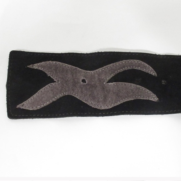 authentic SAINT LAURENT pieced suede wide BELT - Picture 10 of 13